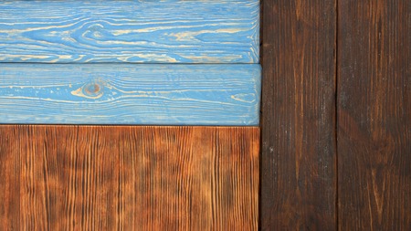 Multicolored wooden surface with old faded paint texture top wievの写真素材