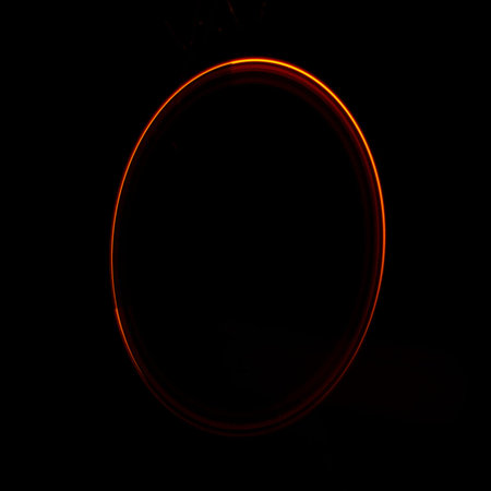 beautiful sparkler in a circle on a black background close up