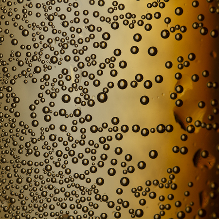 Water bubbles on orange backgroundの写真素材