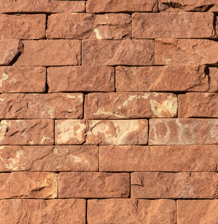 Orange facing stone, slate, sandstone and travertine marble texture backround