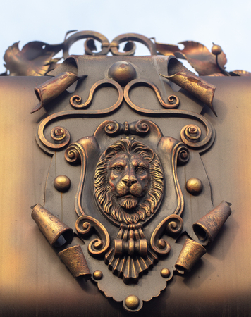 Forged flowerof forged elements for metal gatesの写真素材