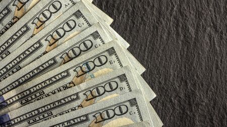 Background with money american hundred dollar billsの写真素材