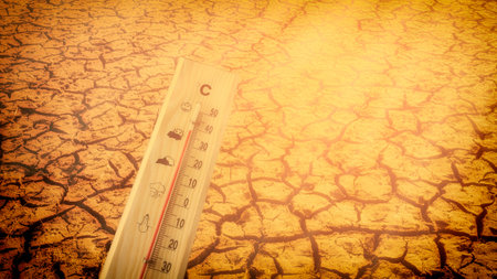The impact of global warming on sun-cracked soil and the loss of all fauna and flora.