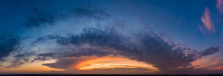 Sky, dawn or sunset with bright colors.の写真素材