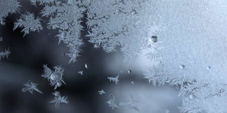 Abstract ice texture on glass. Natural backgroundの写真素材