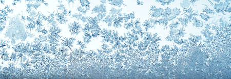 Abstract ice texture on glass. Natural backgroundの写真素材