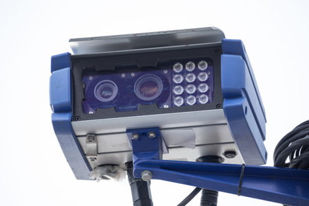 Surveillance camera. Traffic control and automatic detection of traffic violations. CCTV camera.
