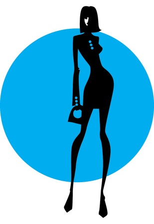 silhouette of a business womanのイラスト素材
