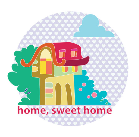 home, sweet homeのイラスト素材