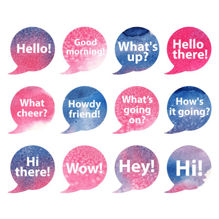 various Greetingsのイラスト素材