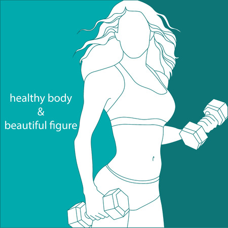 attractive girl athleticのイラスト素材