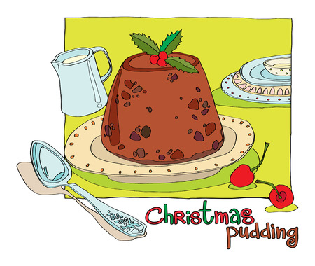 Christmas puddingのイラスト素材