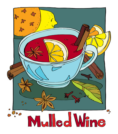mulled wineのイラスト素材