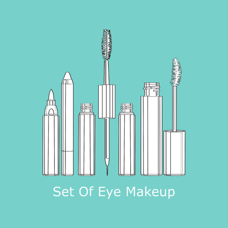 set of eye makeupのイラスト素材