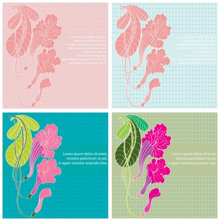 template cards and invitationsのイラスト素材