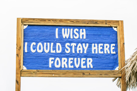 I Wish I Could Stay Here Forever, Half Moon Cay, Bahamasの写真素材