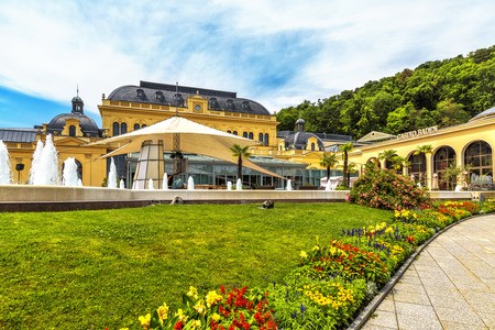 BADEN, AUSTRIA - JUNE 26, 2016:  Casino Baden in Baden bei Wien, Austria. It is one of the biggest casino in Europe. Opened in 1934.のeditorial素材