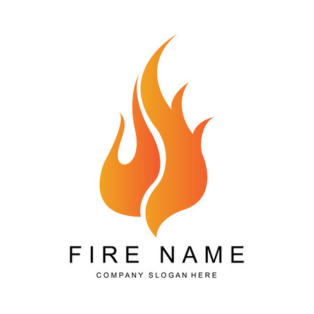 Burning Flame Logo Design, Product Brand Icon Illustrationのイラスト素材