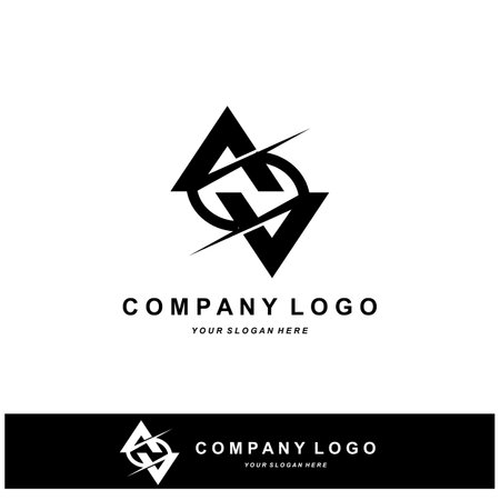 Letter A Logo, Vector icon Alphabet, Initials Company Brand Design illustrationのイラスト素材