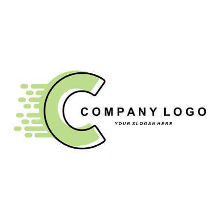 Letter C logo, Vector icon Alphabet, illustration of Company Brand Design, screen printing, stickerのイラスト素材