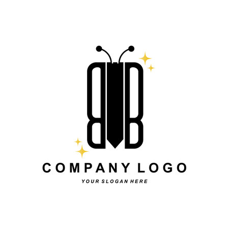 Letter B logo, Vector icon Alphabet, illustration of the company's initial brand design, screen printingのイラスト素材