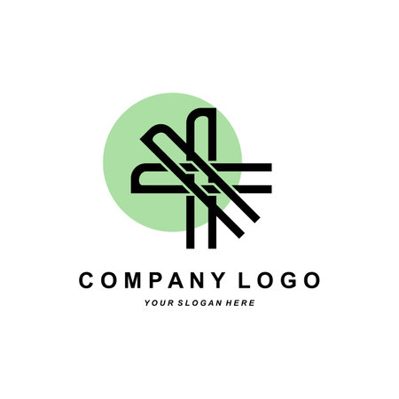letter N logo corporate brand design, vector font illustrationのイラスト素材