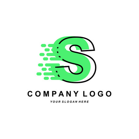 letter S logo corporate brand design, vector font illustrationのイラスト素材