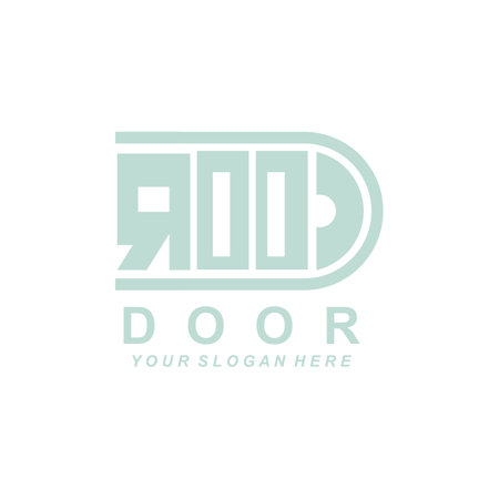 Home Door Logo, Home Interior icon designのイラスト素材