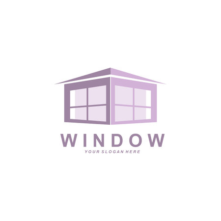 Home Window Logo, Home Interior icon designのイラスト素材