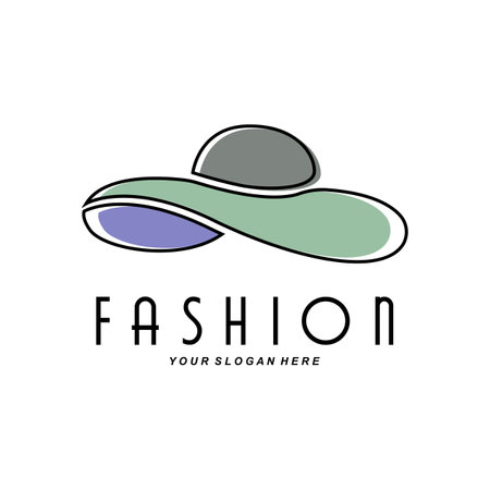 Women's Hat Logo Design Illustration Fashion beauty accessories, and product brand careのイラスト素材