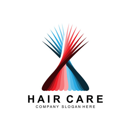 Hair Care Logo, Scalp Layer Design, Health Salon Brand Illustrationのイラスト素材