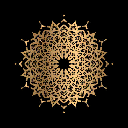 Mandala Flower Art Logo Background Designのイラスト素材