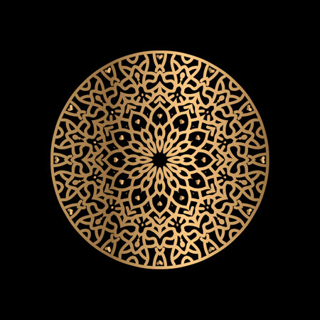 Mandala Flower Art Logo Background Designのイラスト素材
