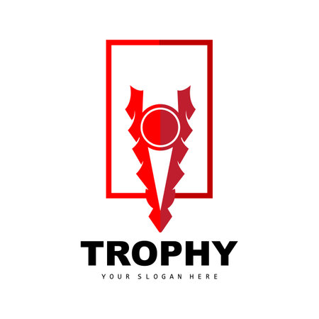 Championship Trophy Logo, Champion Award Winner Trophy Design, Vector Icon Templateのイラスト素材