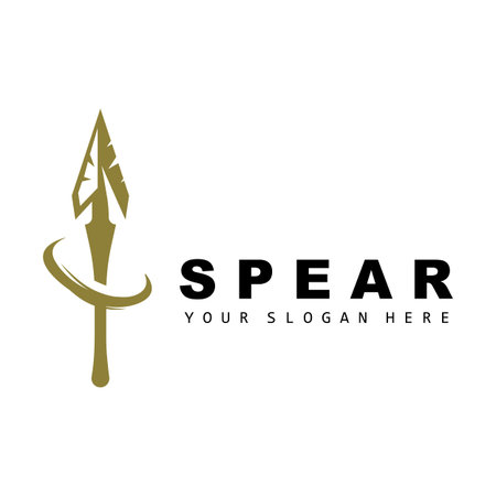 Spear Logo, Hunting Gear Design, Arrow War Weapon, Product Brand Vectorのイラスト素材