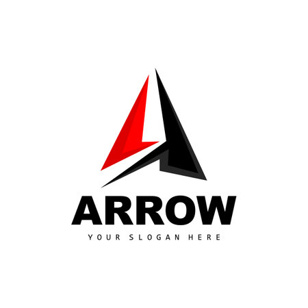 Arrow Direction Logo, Directional Direction Vector Icon, A Letter Model Designのイラスト素材
