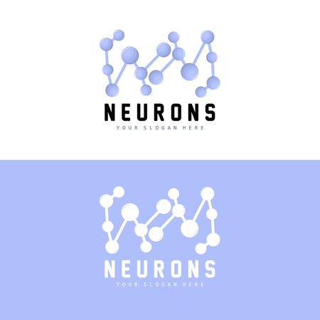 Neuron Logo, Molecule Logo Design, Vector AND, Template Illustrationのイラスト素材
