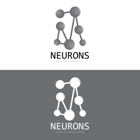 Neuron Logo, Molecule Logo Design, Vector AND, Template Illustrationのイラスト素材