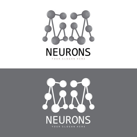 Neuron Logo, Molecule Logo Design, Vector AND, Template Illustrationのイラスト素材