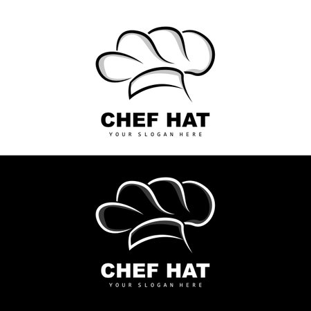 Chef Hat Logo, Restaurant Chef Vector, Design For Restaurant, Catering, Deli, Bakeryのイラスト素材