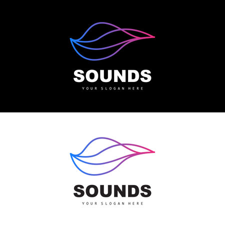 Sound Wave Logo, Equalizer Design, Music Wave Vibration, Simple Vector Icon With Line Styleのイラスト素材