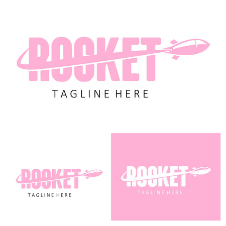 Rocket Logo Design, space exploration vehicleのイラスト素材