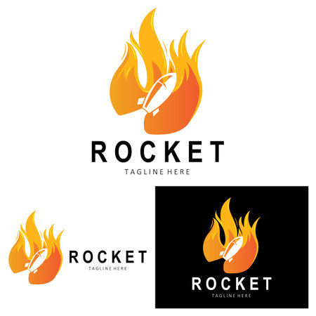 Rocket Logo Design, space exploration vehicleのイラスト素材