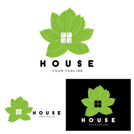 House Logo, Building Furniture Design, Construction Vector, Property Brand Icon, Real Estate, Housingのイラスト素材