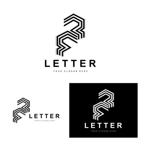 R Letter Logo, Vector Alphabet Symbol, Design For Brand Logos With Initial Letterのイラスト素材