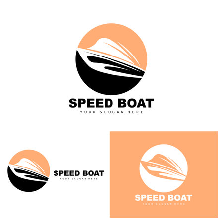 Cargo Ship Logo, Fast Cargo Ship Vector, Sailboat, Design For Ship Manufacturing Company, Waterway Sailing, Marine Vehicles, Transport, Logisticsのイラスト素材
