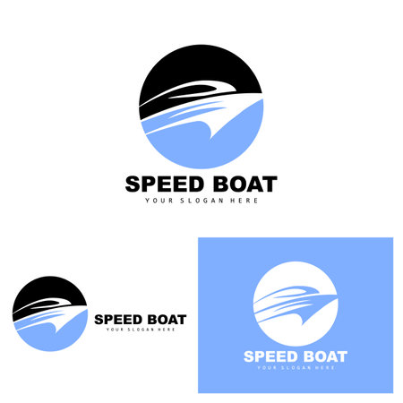 Cargo Ship Logo, Fast Cargo Ship Vector, Sailboat, Design For Ship Manufacturing Company, Waterway Sailing, Marine Vehicles, Transport, Logisticsのイラスト素材