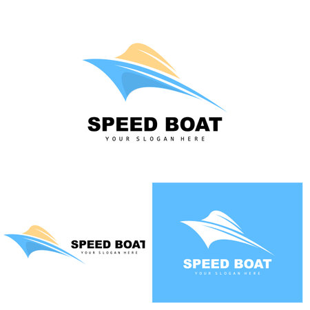 Cargo Ship Logo, Fast Cargo Ship Vector, Sailboat, Design For Ship Manufacturing Company, Waterway Sailing, Marine Vehicles, Transport, Logisticsのイラスト素材