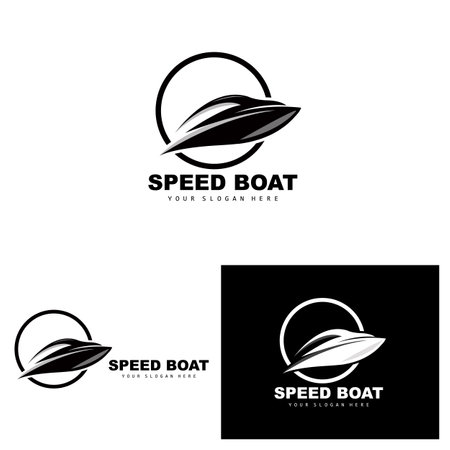 Cargo Ship Logo, Fast Cargo Ship Vector, Sailboat, Design For Ship Manufacturing Company, Waterway Sailing, Marine Vehicles, Transport, Logisticsのイラスト素材