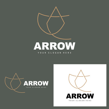 Arrow Direction Logo, Directional Direction Vector Icon, A Letter Model Designのイラスト素材